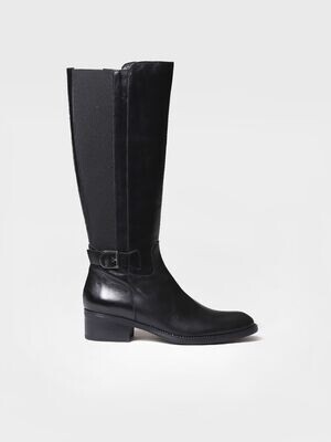 Bota de cuero para mujer TACOMA-P - NEGRO
