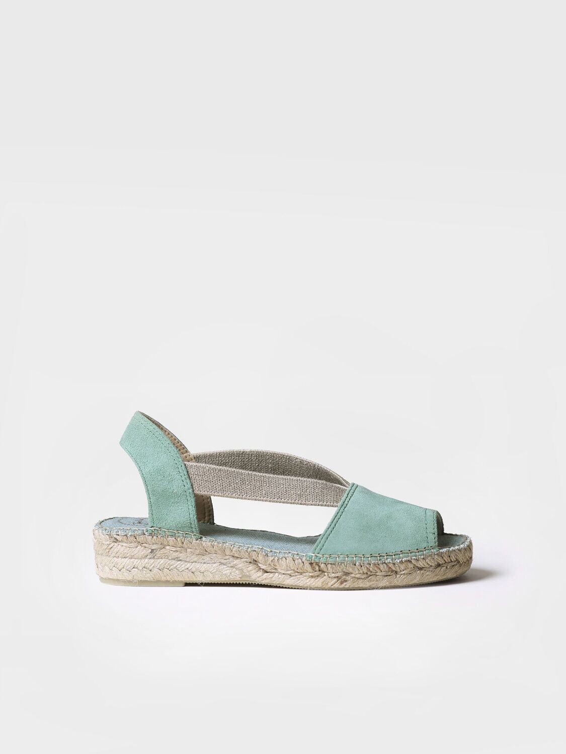 Sandalia plana de ante - ELLA - Menta