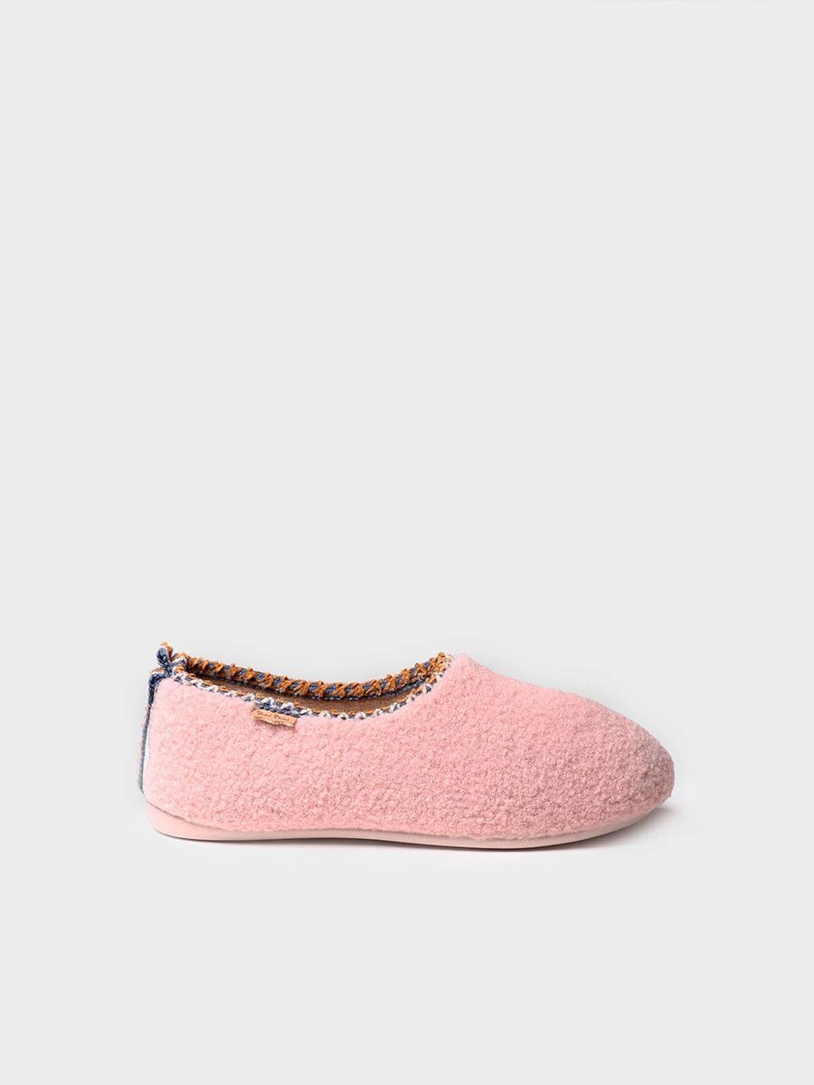 MARTA-SH - NUDE - Zapatilla de casa para mujer hecha en tela