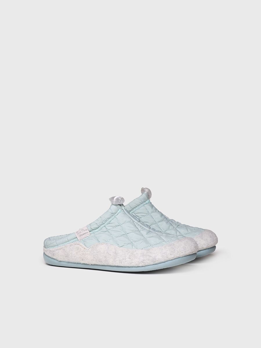 MEL-UM Zapatilla de casa para mujer hecha en tejido y fieltro