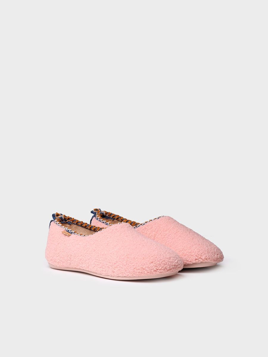 MARTA-SH - NUDE - Zapatilla de casa para mujer hecha en tela