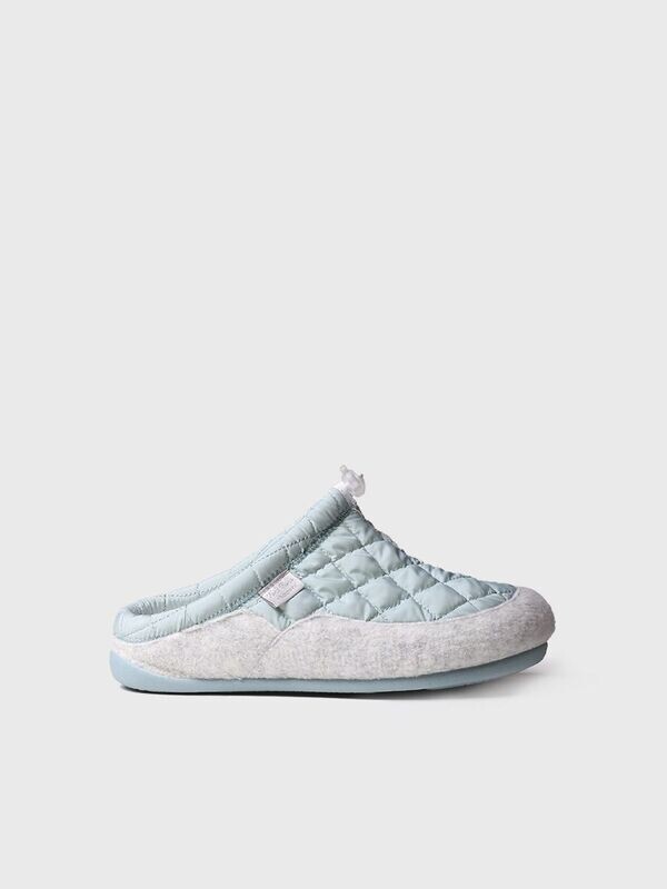 MEL-UM Zapatilla de casa para mujer hecha en tejido y fieltro
