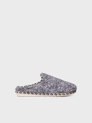 DARLA-SB - GRIS - Zapatilla tipo zueco para mujer en fieltro y pelo sintético