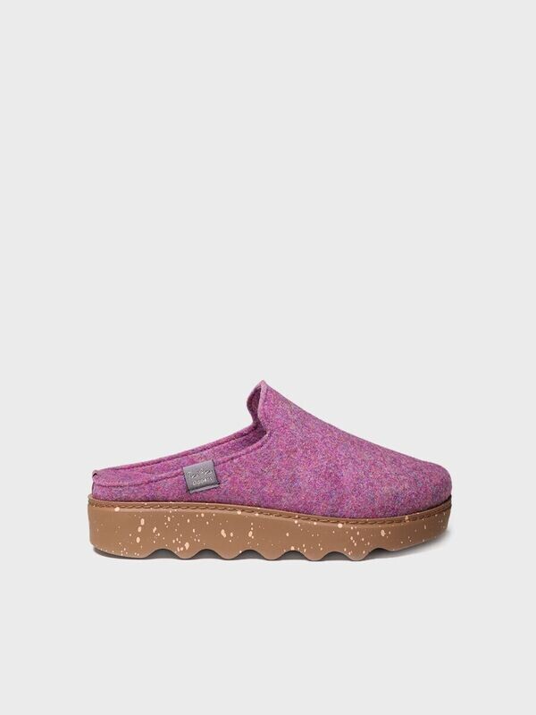 JOKO-FR - MORADO - Zapatilla tipo zueco para mujer en fieltro reciclado