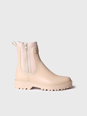 CLAIS - BEIGE  - Botín de agua para mujer en neopreno y goma