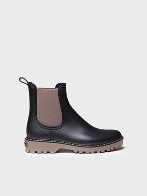 CAVOUR - TAUPE - Bota de agua baja para mujer en goma