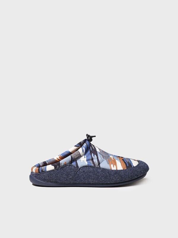 NADIR-UM -  CAMUFLAJE - Zapatilla tipo zueco para hombre en tejido acolchado y fieltro