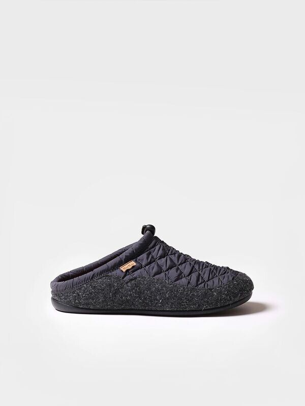 NADIR-UM GRIS - Zapatilla tipo zueco para hombre en tejido acolchado y fieltro