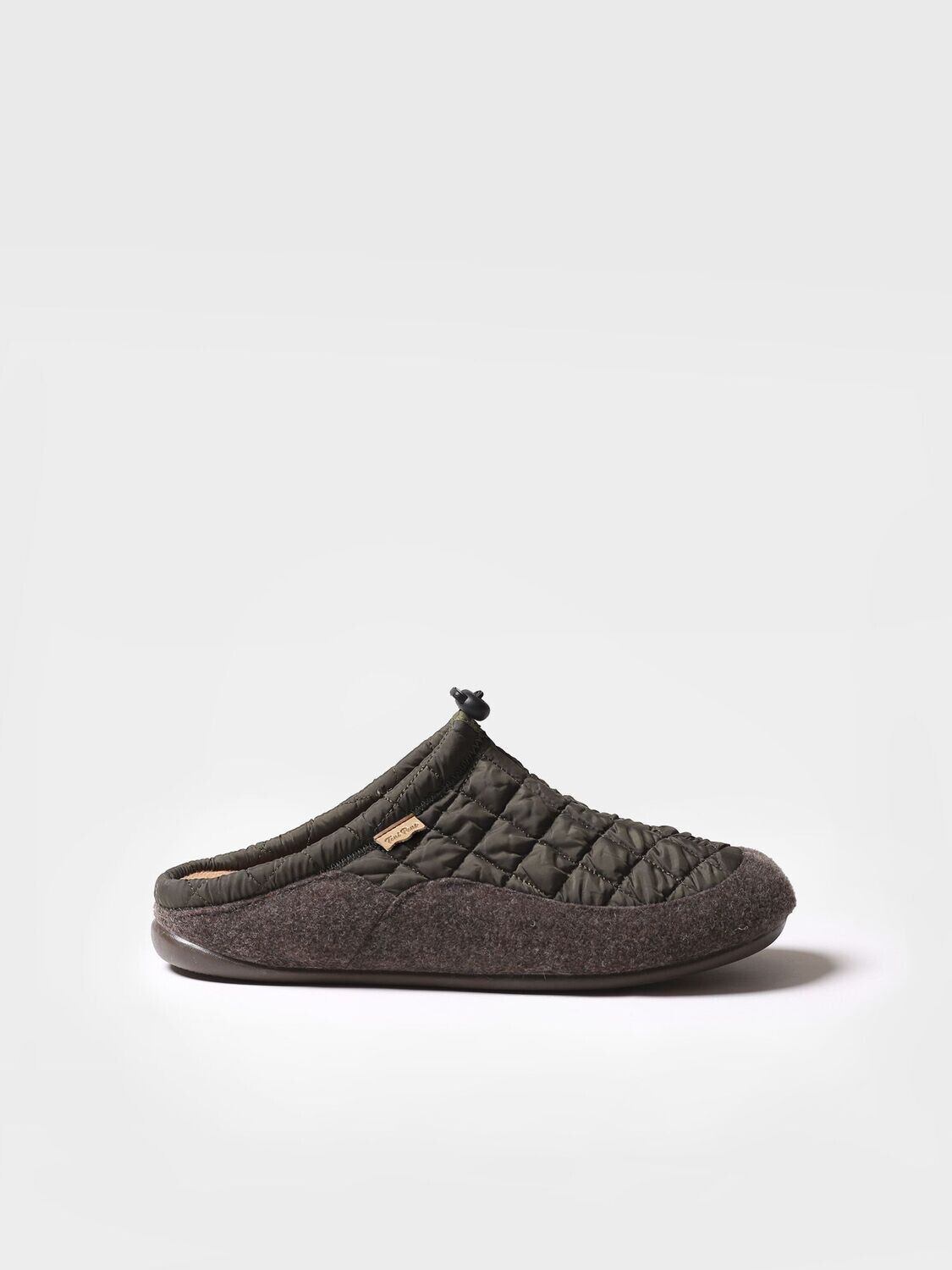 NADIR-UM BURDEO - Zapatilla tipo zueco para hombre en tejido acolchado y fieltro, COLOR: Caqui