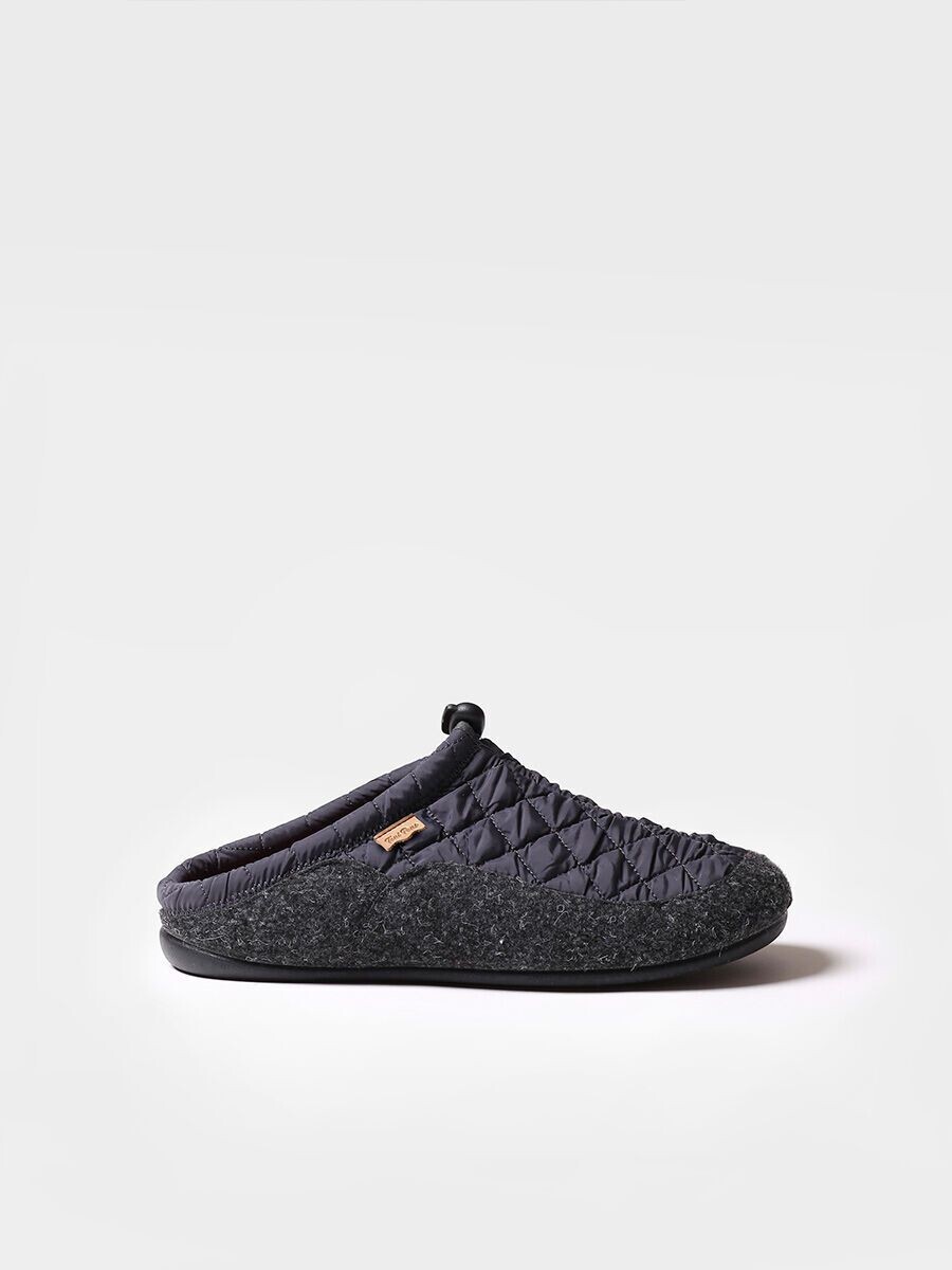 NADIR-UM -  CAMUFLAJE - Zapatilla tipo zueco para hombre en tejido acolchado y fieltro, Color: Gris