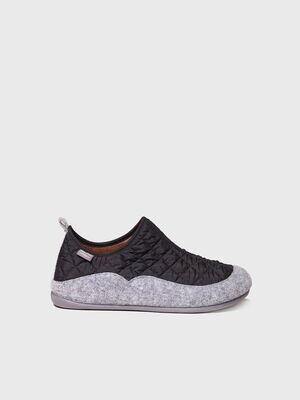 NIL-UM - NEGRO- Zapatilla de casa para hombre hecha en fieltro
