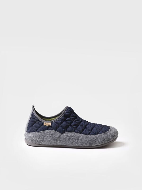 NIL-UM - MARINO- Zapatilla de casa para hombre hecha en fieltro