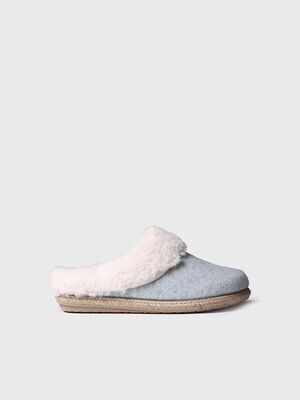 DELI-BF- GEL- Slippers para mujer en fieltro y borrego