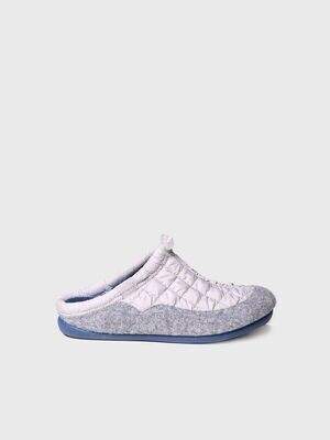 MEL-UM Zapatilla de casa para mujer hecha en tejido y fieltro