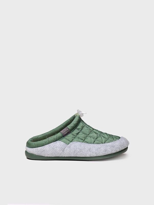 MEL-UM Zapatilla de casa para mujer hecha en tejido y fieltro