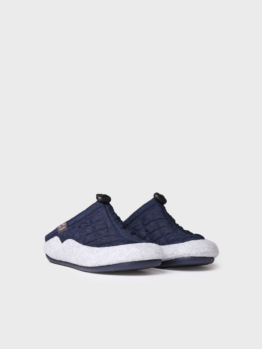 MEL-UM Zapatilla de casa para mujer hecha en tejido y fieltro