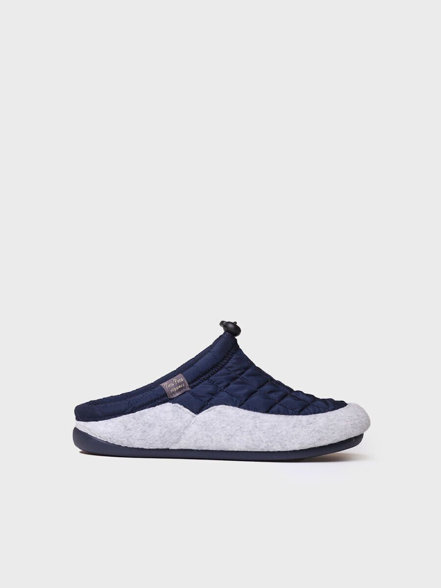 MEL-UM Zapatilla de casa para mujer hecha en tejido y fieltro