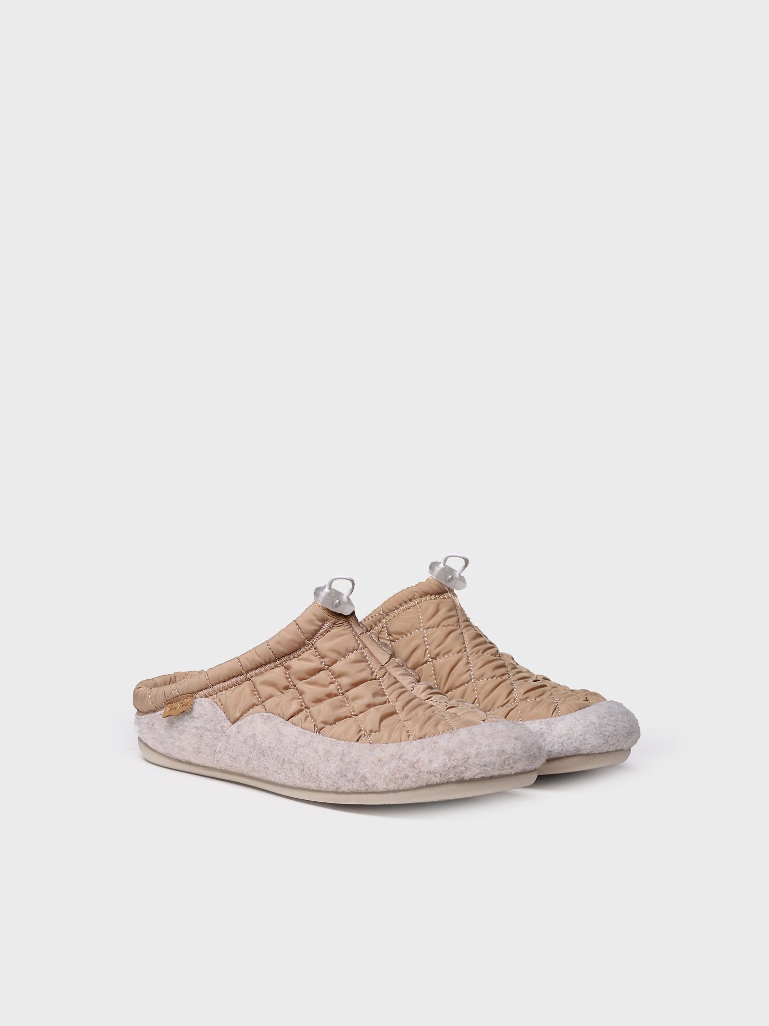MEL-UM Zapatilla de casa para mujer hecha en tejido y fieltro