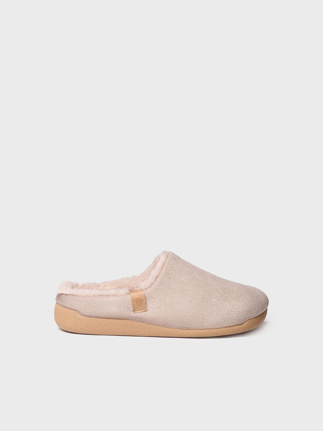 MOSUL-BD - Zapatilla de casa para mujer hecha en tejido, Color: Piedra