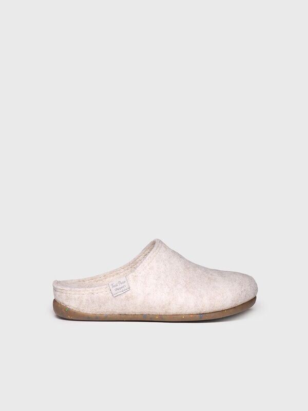 MONA-FR - Zapatilla de casa para mujer hecha en fieltro reciclado