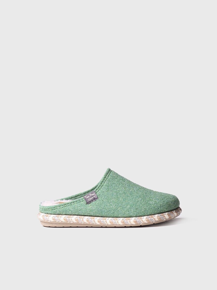 DELI-FP-MENTA -Zapatilla de casa para mujer hecha en fieltro
