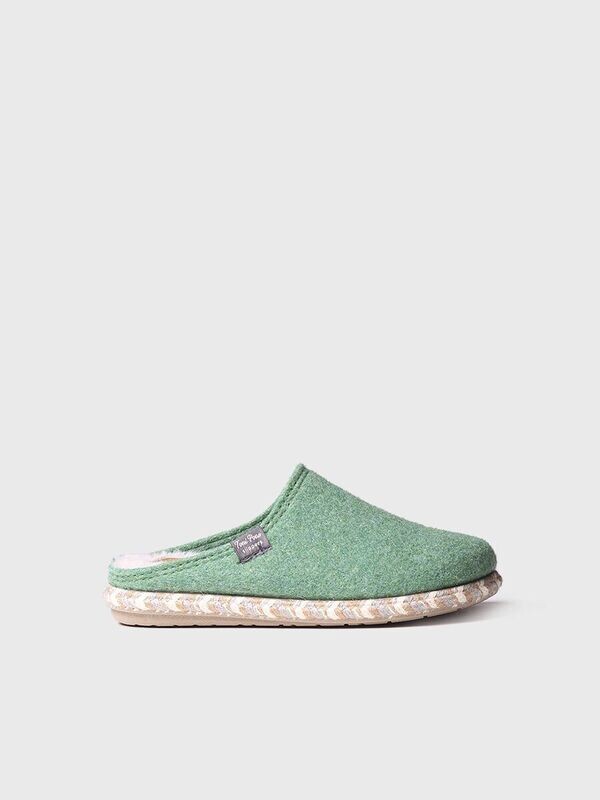 DELI-FP-MENTA -Zapatilla de casa para mujer hecha en fieltro