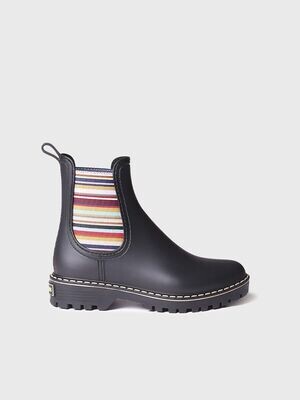 CORBIN - NEGRO - Bota de agua baja para mujer en goma