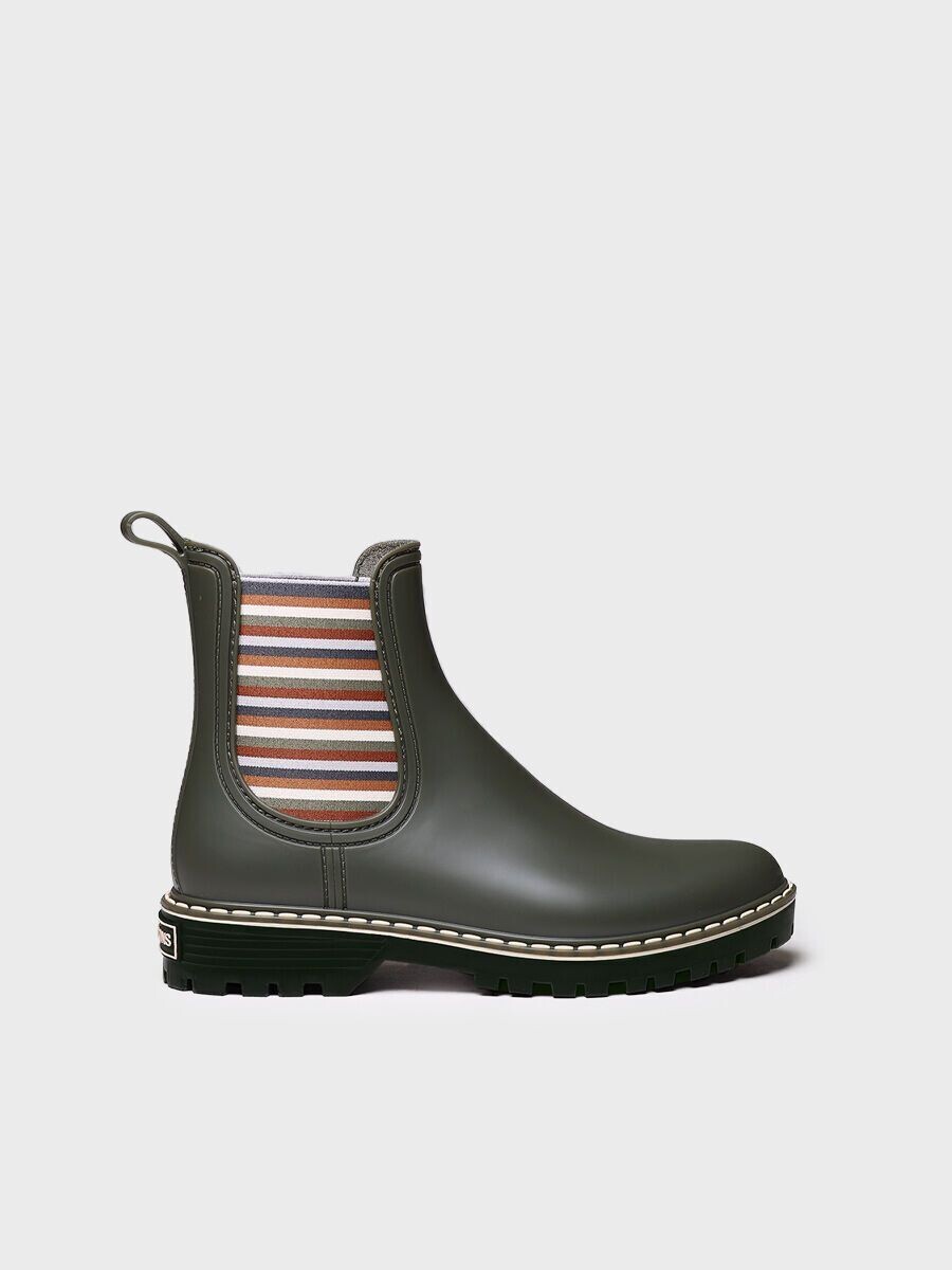 CORBIN - CAQUI - Bota de agua baja para mujer en goma