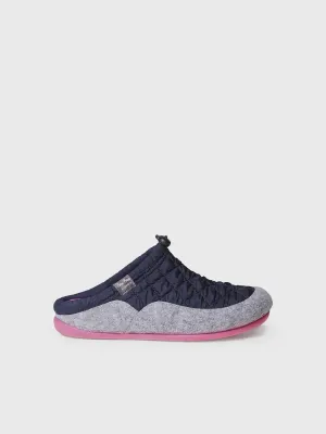 MEL-UM Zapatilla de casa para mujer hecha en tejido y fieltro MEL-UM Zapatilla de casa para mujer hecha en tejido y fieltro