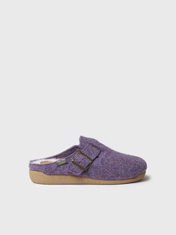 ​MIMA-FP. Esta zapatilla de casa de mujer se elabora en fieltro