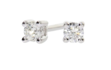 ENJOY diamond stud earrings, made of 14 ct. white gold and 2 x 0,05 ct. TW/SI diamonds