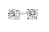 ENJOY diamond stud earrings, made of 14 ct. white gold and 2 x 0,15 ct. TW/SI diamonds