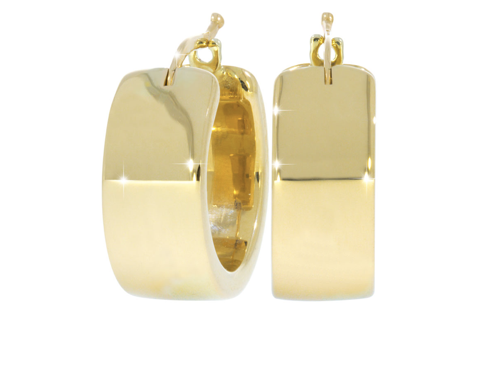 BOLD earrings, made of 14 ct. yellow gold. 8 x 17 mm.