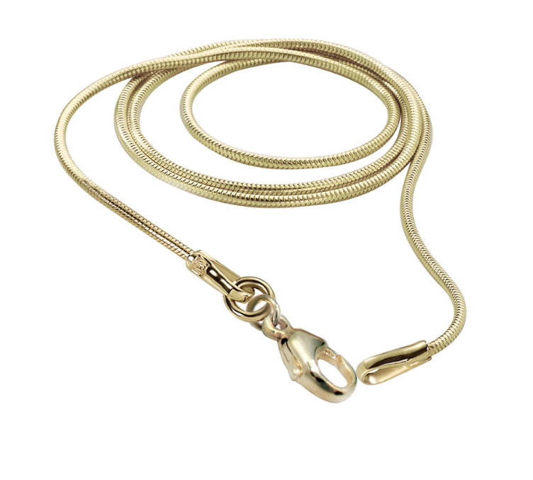 SNAKE necklace, made of 14 ct. yellow gold 1,4 mm. 40 cm.​