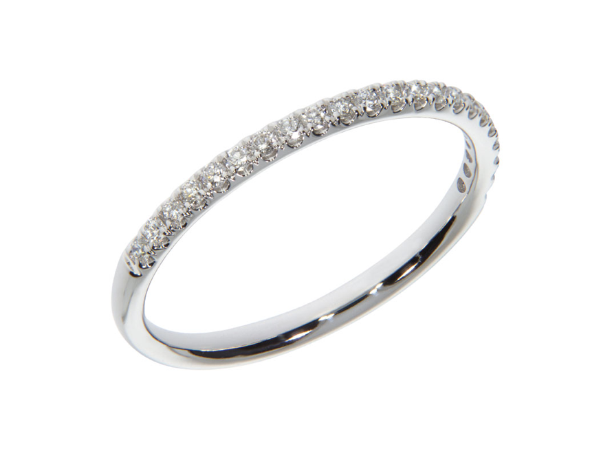 FORTUNA diamond ring, made of 14 ct. white gold and 0,20 ct. W/SI diamonds