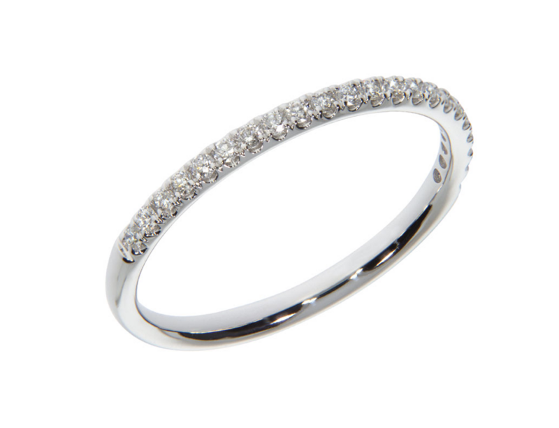 FORTUNA diamond ring, made of 14 ct. white gold and 0,20 ct. W/SI diamonds