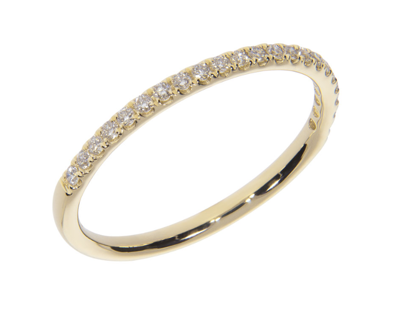 FORTUNA diamond ring, made of 14 ct. yellow gold and 0,20 ct. W/SI diamonds