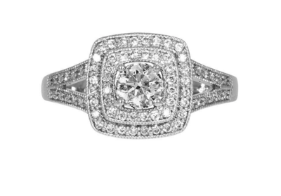 PALACE diamond ring, made of 14 ct. white gold and 0,60 ct. TW/SI diamonds