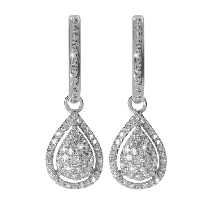 MIRABELLE diamond earrings, made of 14 ct. white gold and 0,40 ct. TW/SI diamonds