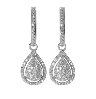 MIRABELLE diamond earrings, made of 14 ct. white gold and 0,40 ct. TW/SI diamonds