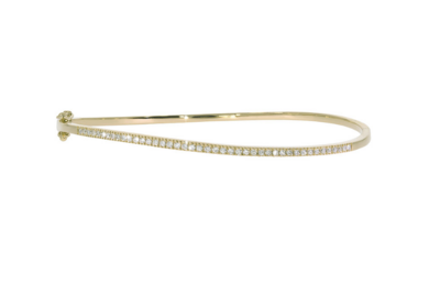 SUBLIME diamond bracelet, made of 14 ct. yellow gold and 0,35 ct. TW/SI diamonds. 19 cm.