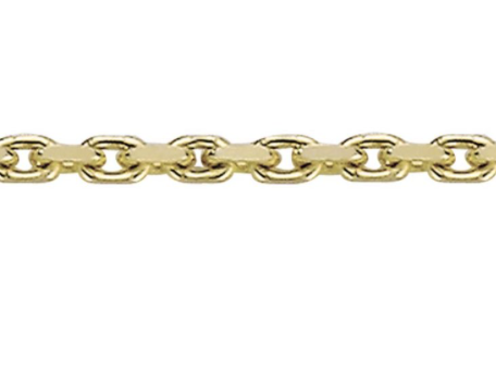 ANCHOR bracelet, made of 14 ct. yellow gold 3,0 mm. 21 cm.
