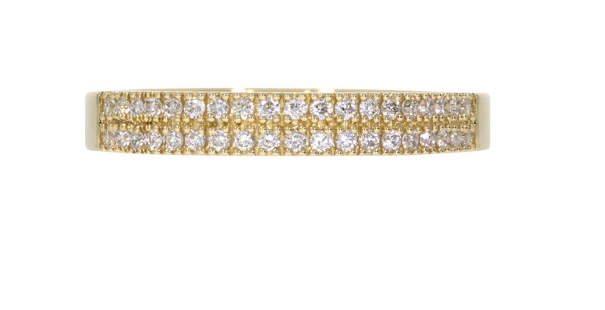 TRIBECA diamond ring, made of 14 ct. yellow gold and 0,24 ct. W/SI diamonds