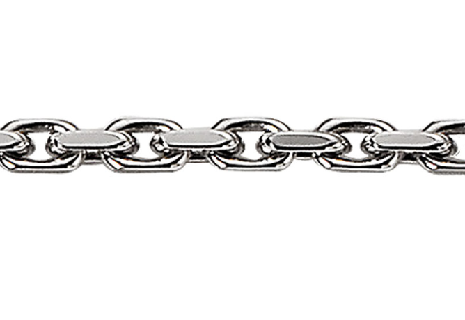 ANCHOR bracelet, made of 14 ct. white gold 3,0 mm. 18 cm.