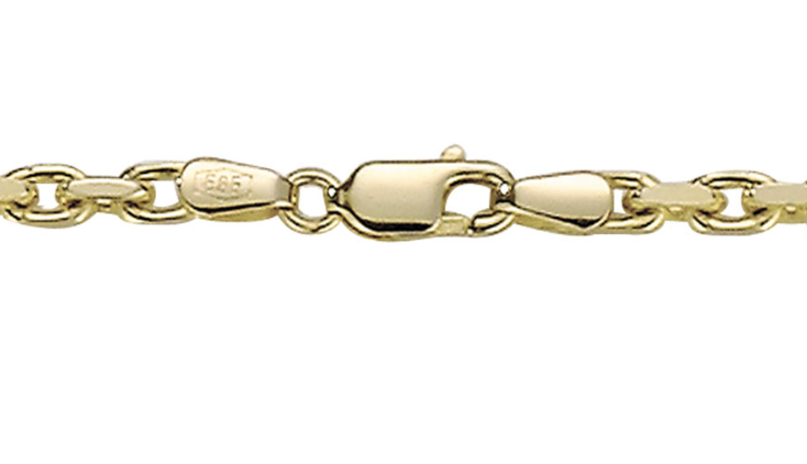 ANCHOR necklace, made of 14 ct. yellow gold 2,4 mm. 40 cm.​​