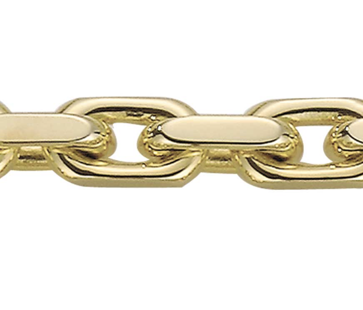ANCHOR bracelet, made of 14 ct. yellow gold 9,0 mm.  20 cm.