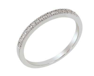 SUBLIME diamond ring, made of 14 ct white gold and 0,13 ct. TW/VS diamonds