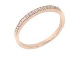 SUBLIME diamond ring, made of 14 ct. rose gold and  0,13 ct. W/SI diamonds