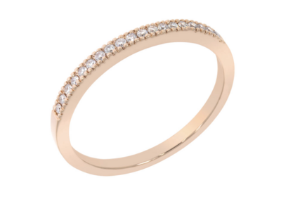 SUBLIME diamond ring, made of 14 ct. rose gold and 0,13 ct. W/SI diamonds