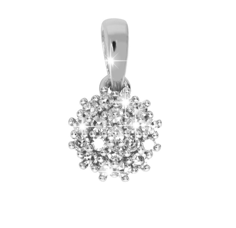 SUNNY diamond pendant, made of 14 ct. white gold and 0,06 ct. TW/SI diamonds